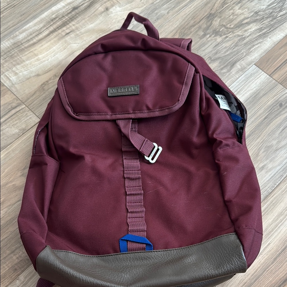 Merrell Red and Brown Backpack with Durable Design